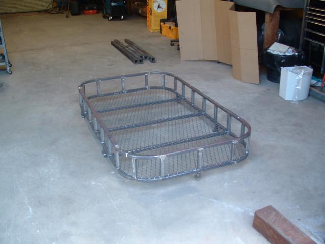 Custom fabricated steel vehicle roof rack