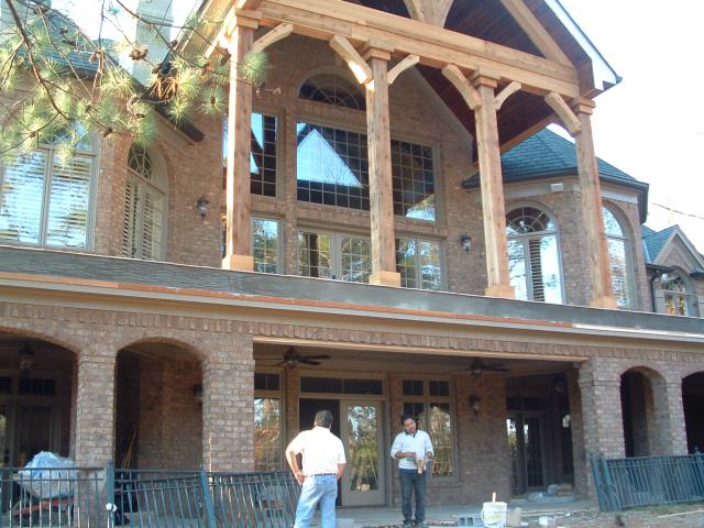 Deck before wrought iron rails installed