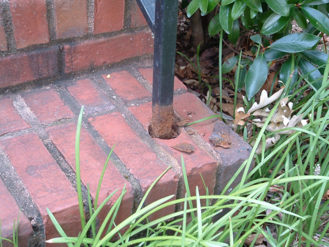 Wrought iron posts | core mounted | underfilled core