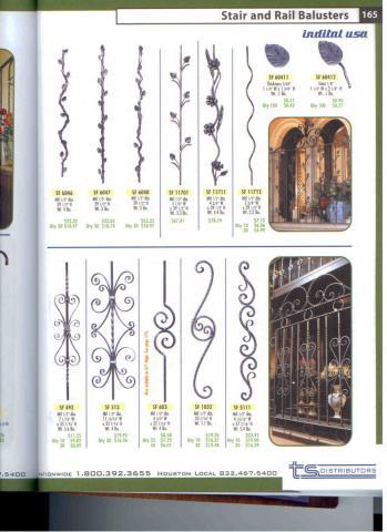 Wrought iron baluster and pickets