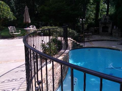 Wrought iron handrails can be bent to follow your layout